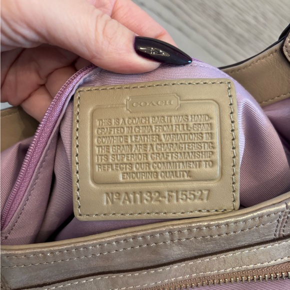 Coach Lynn SOHO Champagne Gold Leather Hobo Bag - Picture 5 of 9